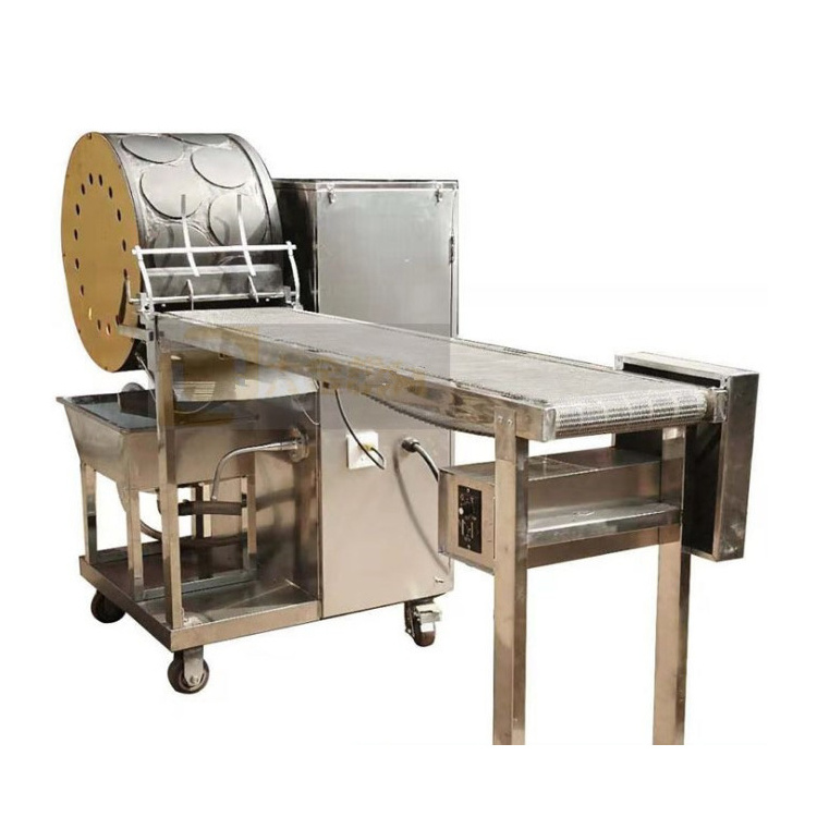 Gas Electric Heating crepe Tortilla Chapati Roti Injera Spring Roll Making Machine Production Line