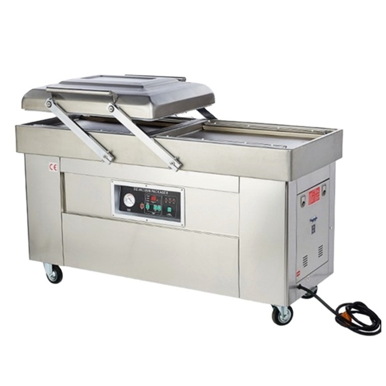 Stainless Steel Double Chamber Food Vacuum Sealer Food Meat Vacuum Packaging Packing Machine