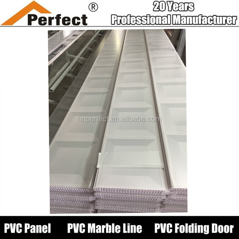 Cheap PVC Roof Sheet Hot Stamping design false Ceiling Tile