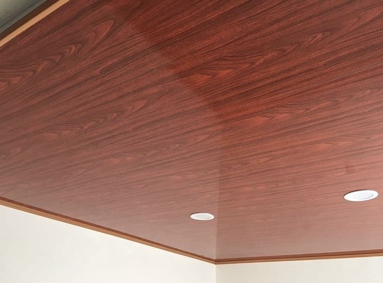 Cheap wooden design false pvc ceiling for roof hot stamping foil faux pvc ceiling panel pvc ceiling cladding