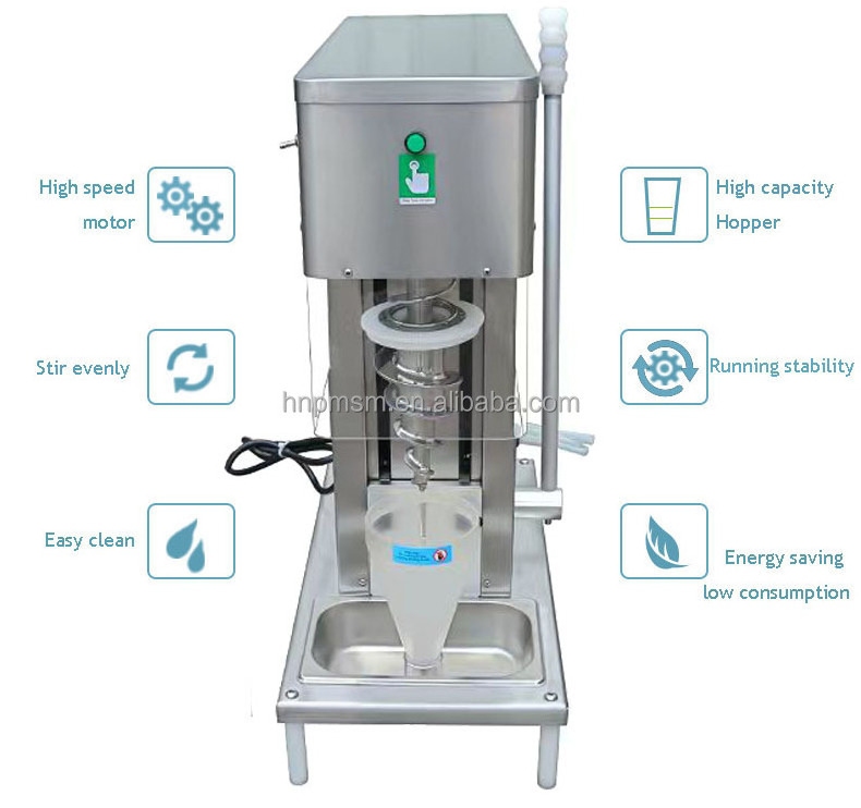 Factory Sale Automatic Milkshake Machine Stainless Steel Soft Ice Cream Stick Making Machine Swirl Ice Cream Machine