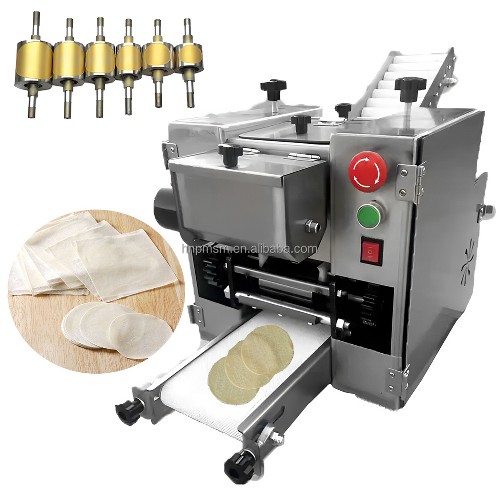 Widely-Used Automatic Commercial Flour Tortilla Wholesale Wonton Lumpia Chapati Tortilla Dumpling Wrapper Skin Maker Machine