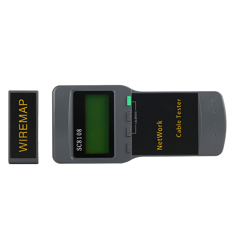 SC8108 CAT5 RJ45 Network LAN Length Cable Tester Meter Tester RJ45 master port (M), tester LOOPBACK RJ45 port (L)