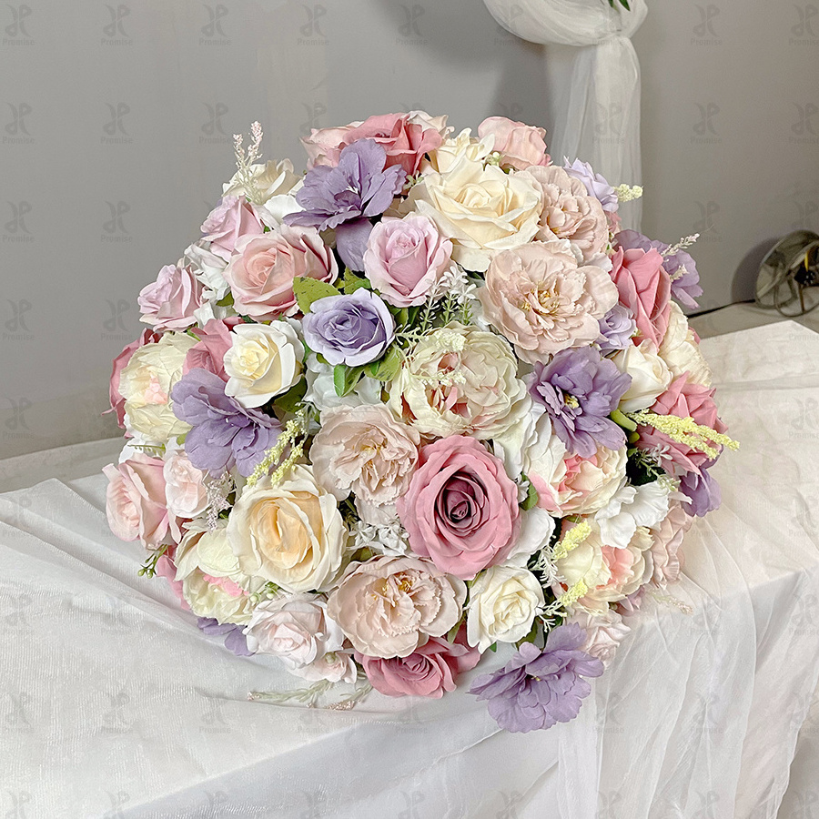 Promise New arrivals wedding supplies Wedding decoration table Centerpieces silk Rose flower Ball Artificial Flower ball