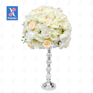 Promise white silk flower kissing ball for wedding centerpiece decorative