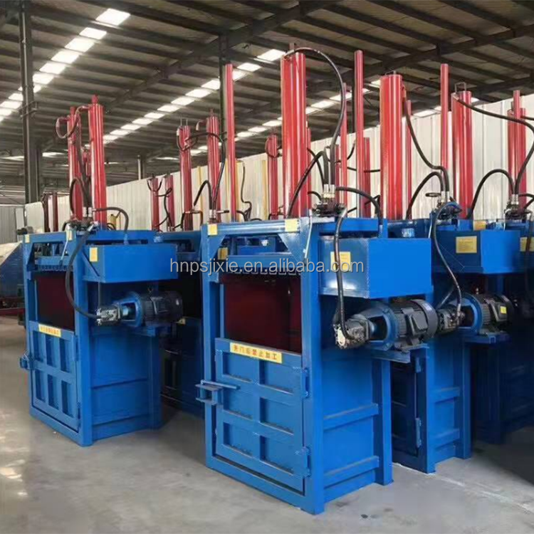 Mini Vertical hydraulic waste paper plastic bottle cardboard aluminum can scrap metal baler baling machine for sale