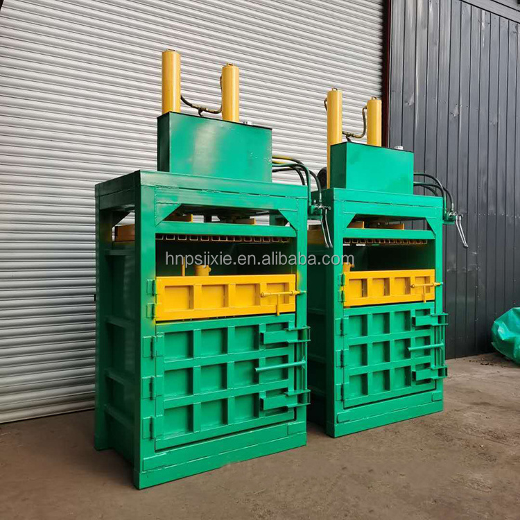 Mini Vertical hydraulic waste paper plastic bottle cardboard aluminum can scrap metal baler baling machine for sale