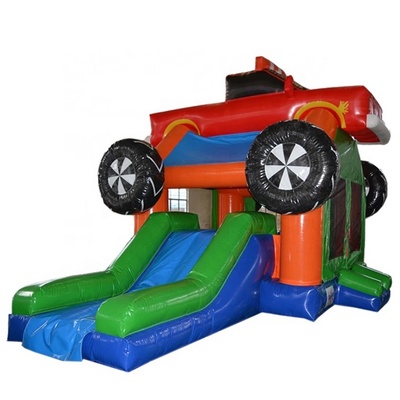 Monster truck inflatable kids outdoor bouncy castle inflatable bounce house combo slide bouncing castle for kids inflatable