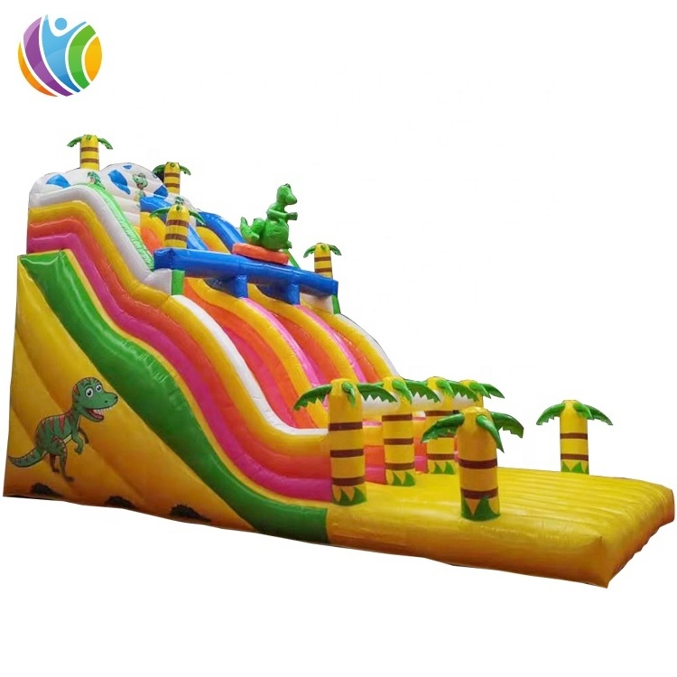 New design hot inflatable dinosaur slide, PVC dinosaur inflatable water park pool slides, dinosaur inflatable slides giant adult