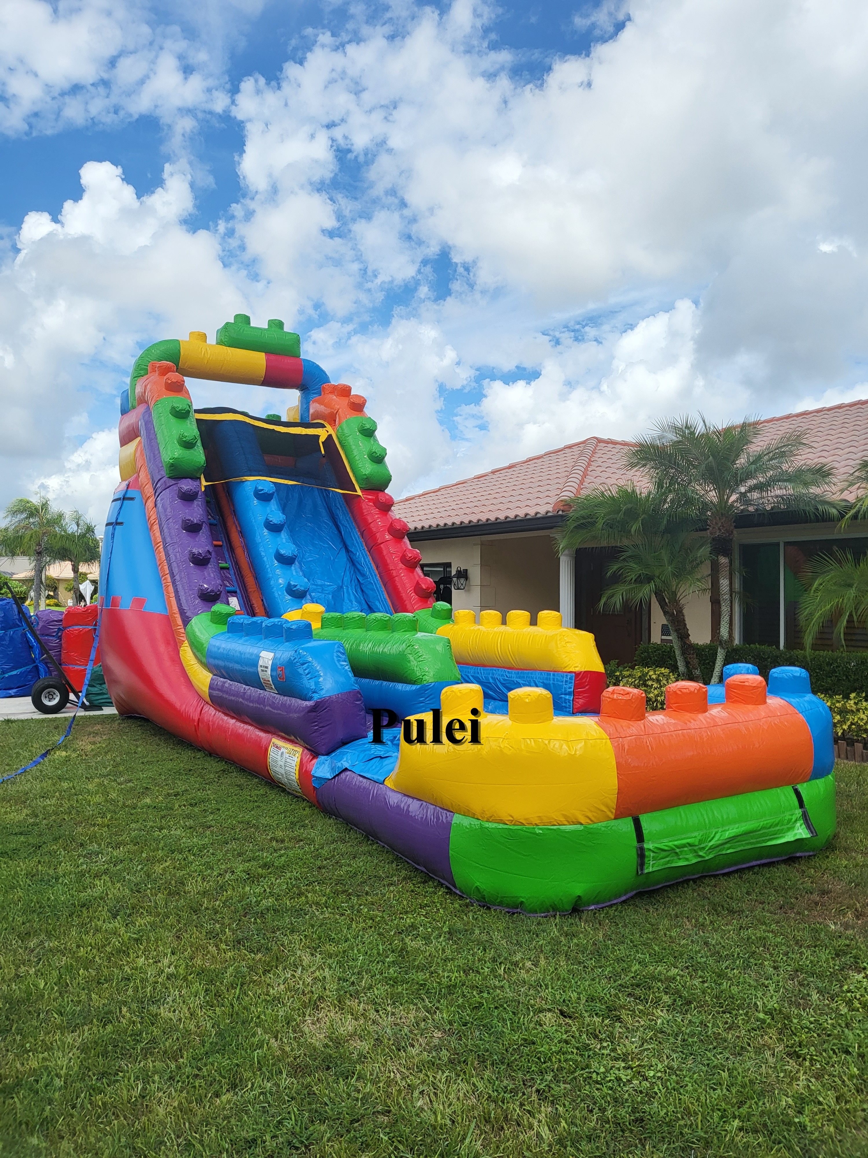 20ft Blocks Inflatable Water Slide Commercial Bounce House Inflatables Water Slide Inflatable Jump House With Pool Slide