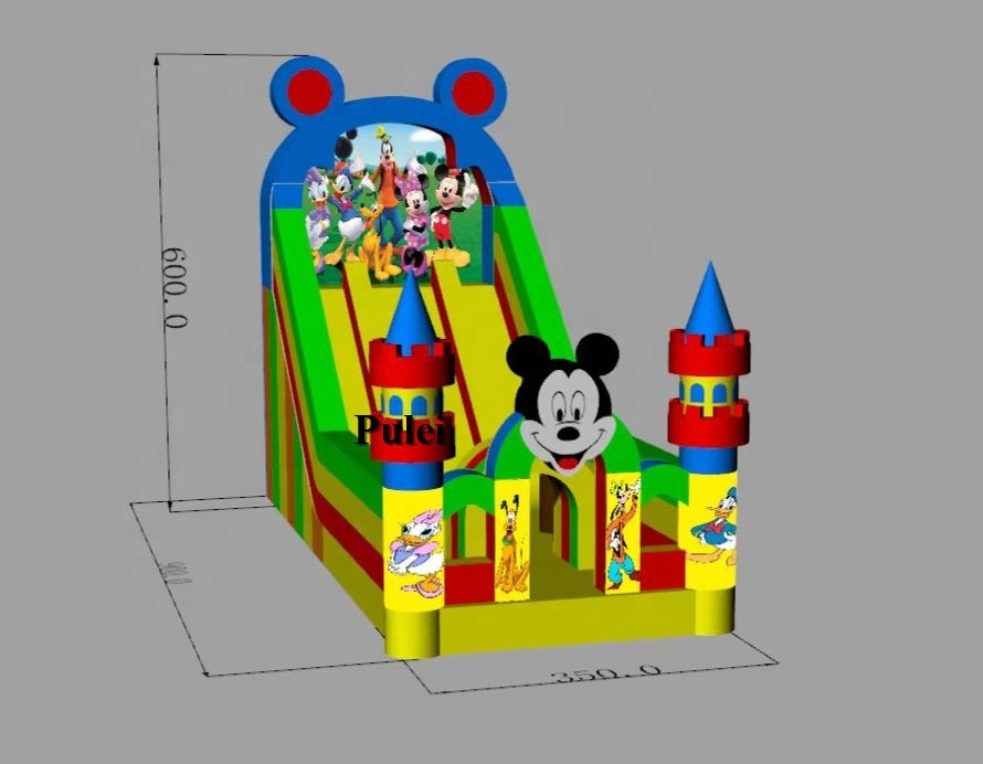 Mickey Inflatable Slides Inflatable Water Slide With Jump Commercial Inflatable Party Jumping Castle Slide For Kids