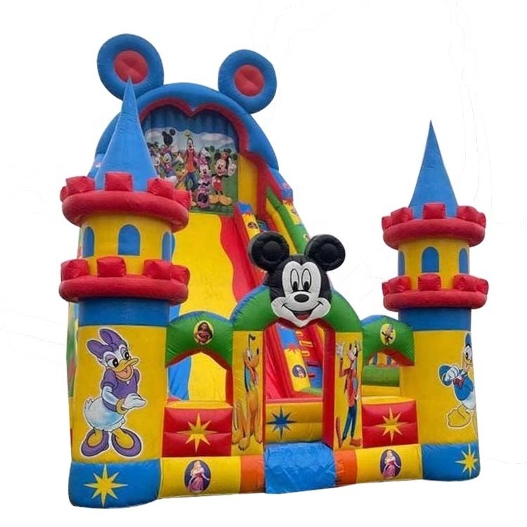 Mickey Inflatable Slides Inflatable Water Slide With Jump Commercial Inflatable Party Jumping Castle Slide For Kids