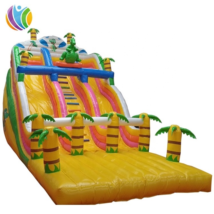 New design hot inflatable dinosaur slide, PVC dinosaur inflatable water park pool slides, dinosaur inflatable slides giant adult