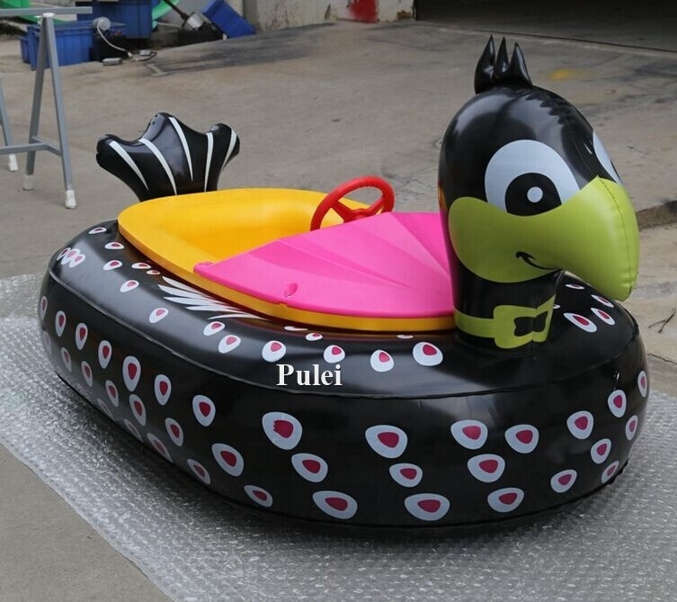 Amusement Park Inflatable Game Black Swan Water Bumper Boat Adult Electric Bumper Boat Motorized Water Pool Bumper Boat For Kids