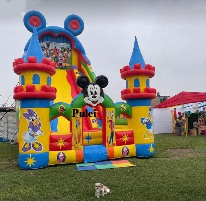 Mickey Inflatable Slides Inflatable Water Slide With Jump Commercial Inflatable Party Jumping Castle Slide For Kids