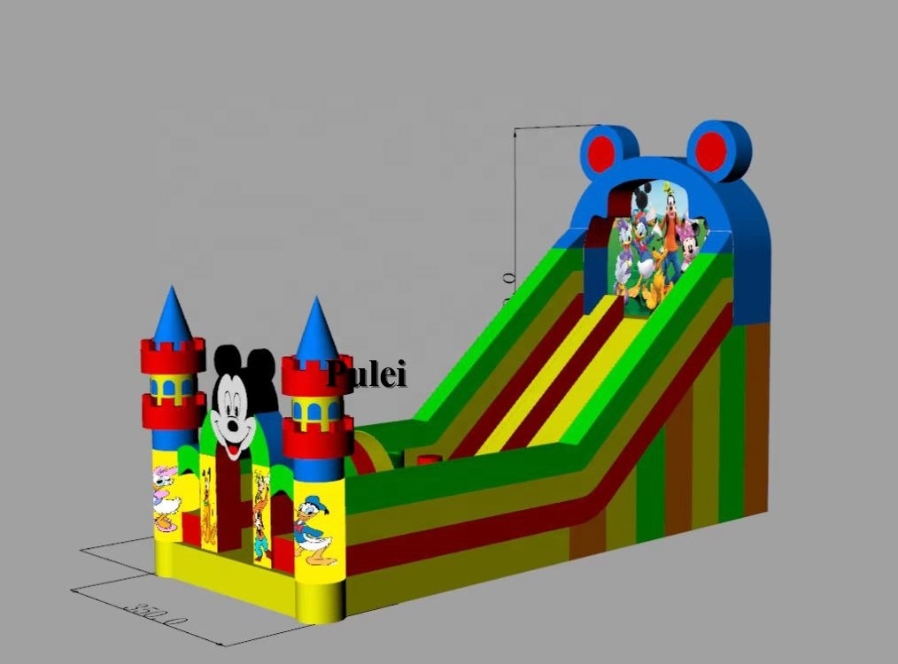 Mickey Inflatable Slides Inflatable Water Slide With Jump Commercial Inflatable Party Jumping Castle Slide For Kids