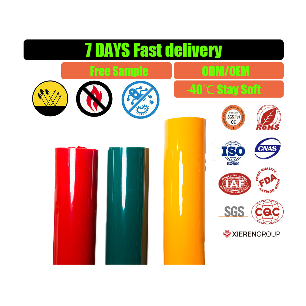 Factory Wholesale Bulk Red Yellow Welding PVC Screen Translucent Plastic Curtain Welding PVC Soft Sheet