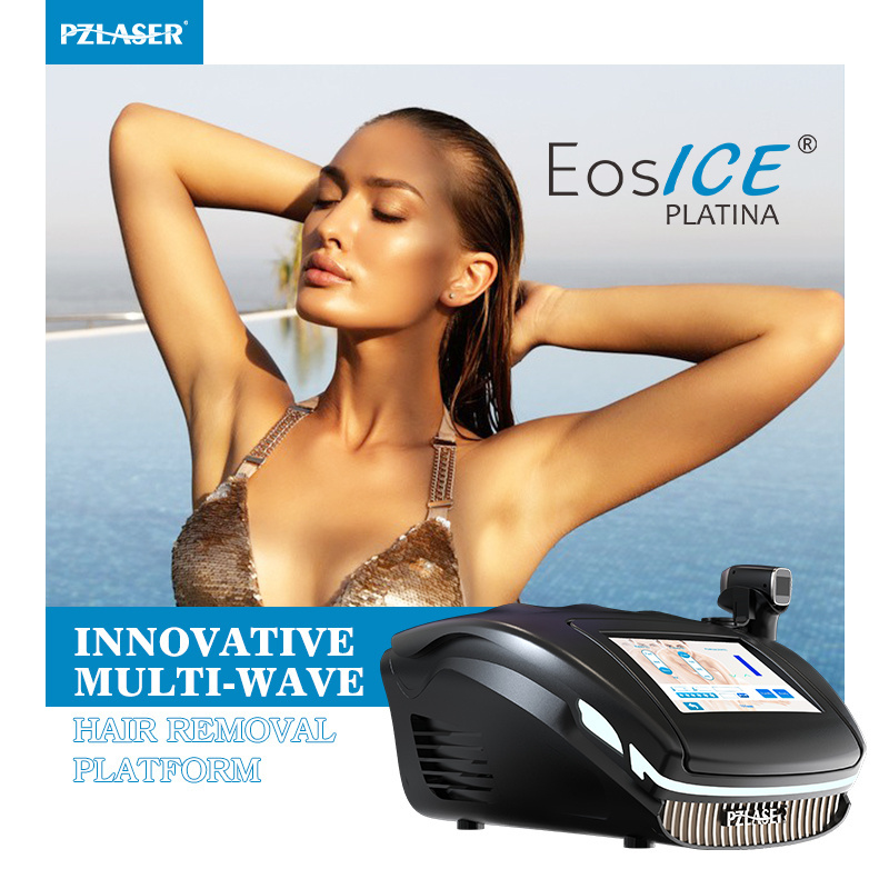 Eos Ice 755 Diode laser 1064nm three-wave portable painfree hair removal laser for all skin ty