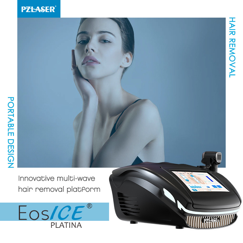 Eos Ice 755 Diode laser 1064nm three-wave portable painfree hair removal laser for all skin ty