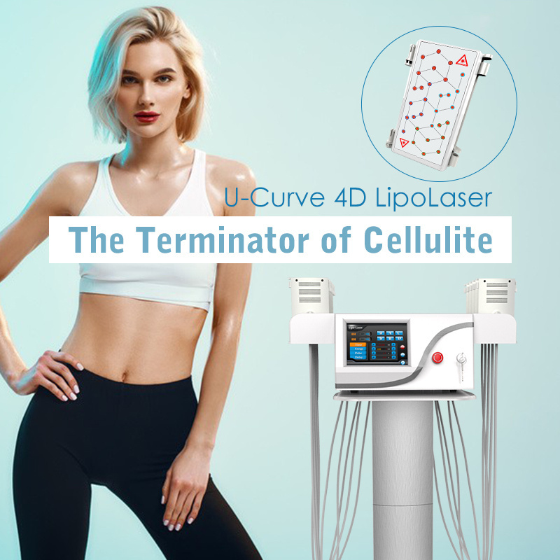 U-curve lipolaser 4d Slimming equipment 635 650 808 940 Four-wavelength weight loss machine