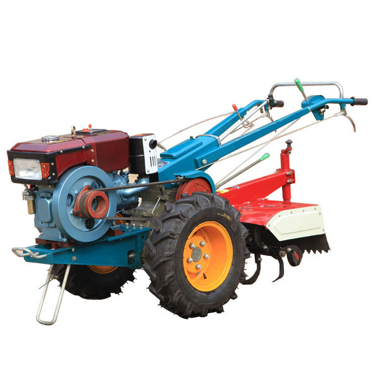 Farming Tractors Mini Walking Tractors 10HP 12HP 15HP 18HP Agriculture Walk Behind Tractor With Rotary Tiller And Seat Price