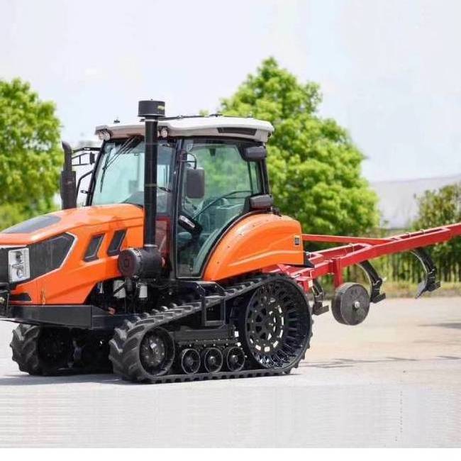 China Small Crawler Tractor QLN-Y802 80HP Multifunctional Tractor Crawler Large Farms With Ridger Machine  For Sale