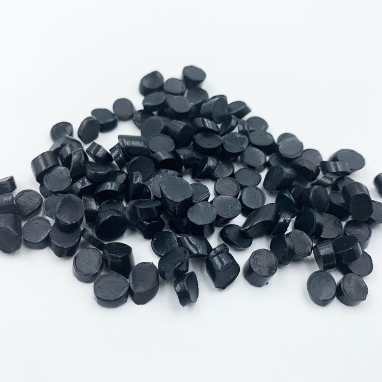 Wholesale black PVC plastic granules raw material for double-layer pipe hard pipes recycled granules PVC