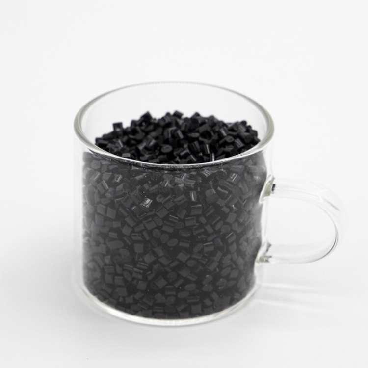 Wholesale black PVC plastic granules raw material for double-layer pipe hard pipes recycled granules PVC