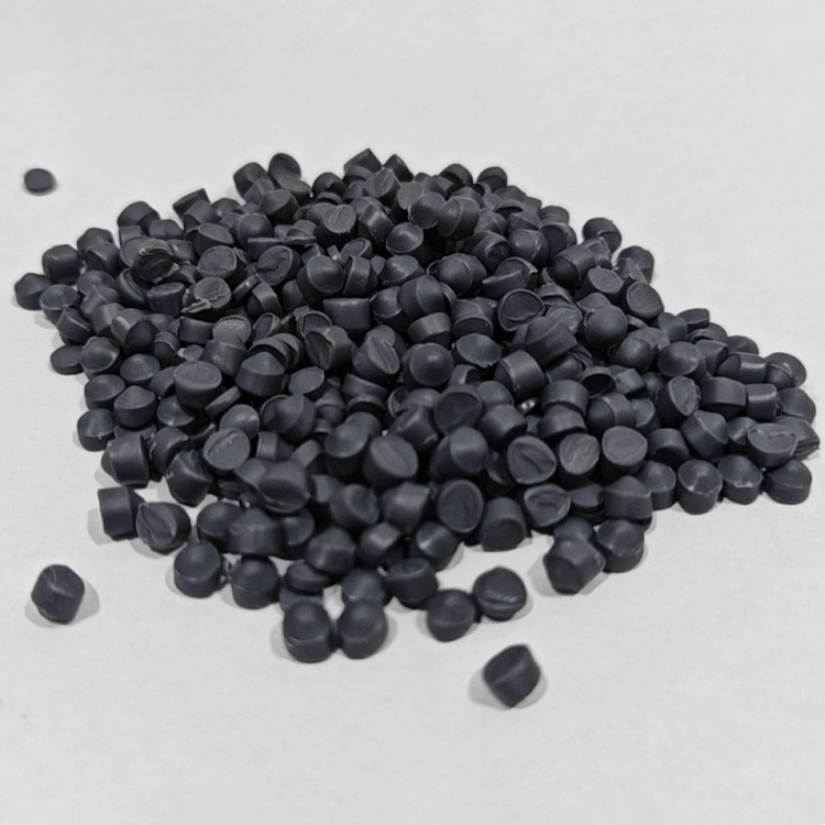 Wholesale black PVC plastic granules raw material for double-layer pipe hard pipes recycled granules PVC