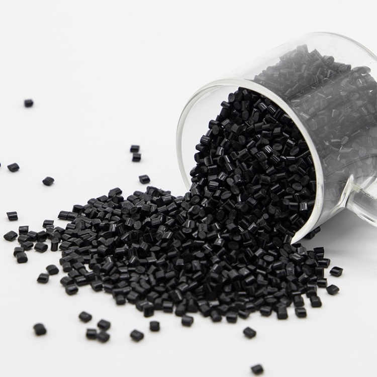 Wholesale black PVC plastic granules raw material for double-layer pipe hard pipes recycled granules PVC