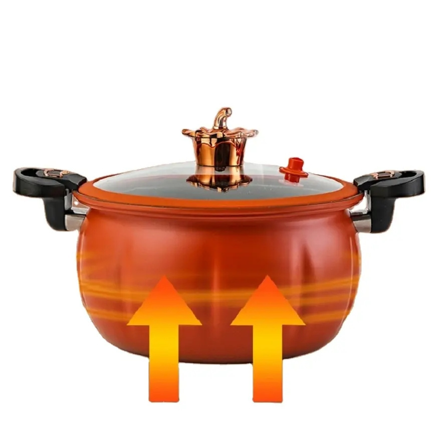 Hot Selling 28cm Kitchen Cast Iron Cooking Pot Maifan Stone Micro Pressure Cooker With Handle Latch