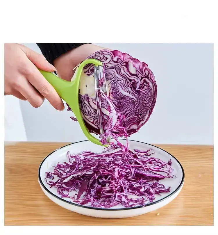 Large Green   Cabbage Slicer New Wide Mouth Fruit Peeling Knife Cool Kitchen Gadgets and Accessories Vegetable Slicer