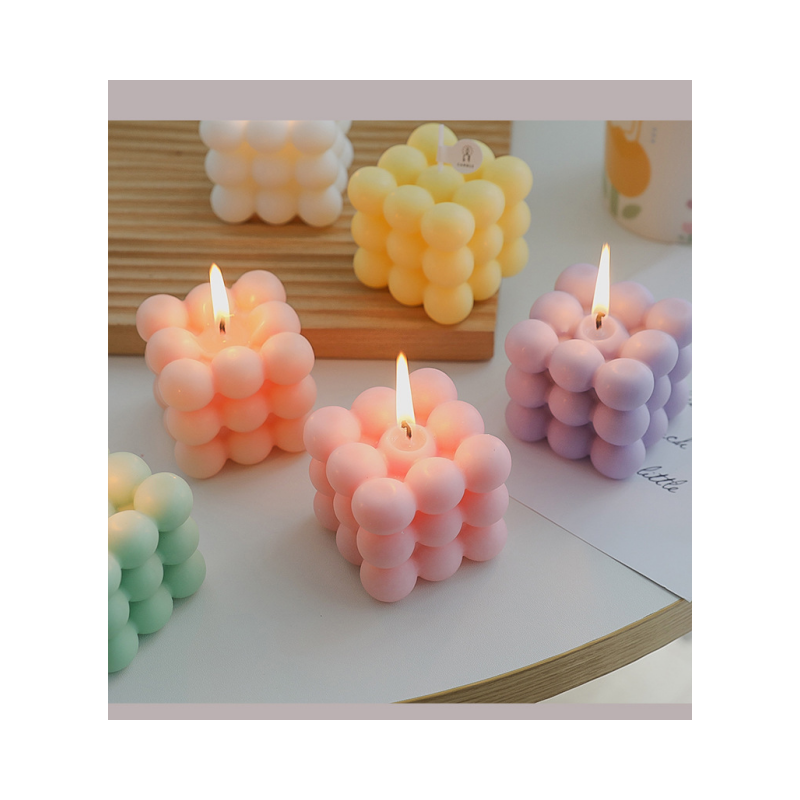 Wholesale Amazon Hot Sale Custom Art Cute Soy Scented Aromatic Bubble Candles for Party Decor