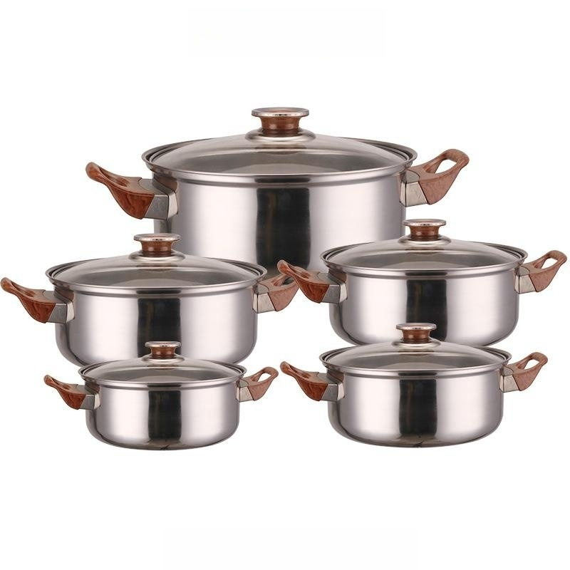 Cookware Pot Sets 10 Pcs Steel Cookware Set Kitchen Wear Cookware Set Cooking Pots