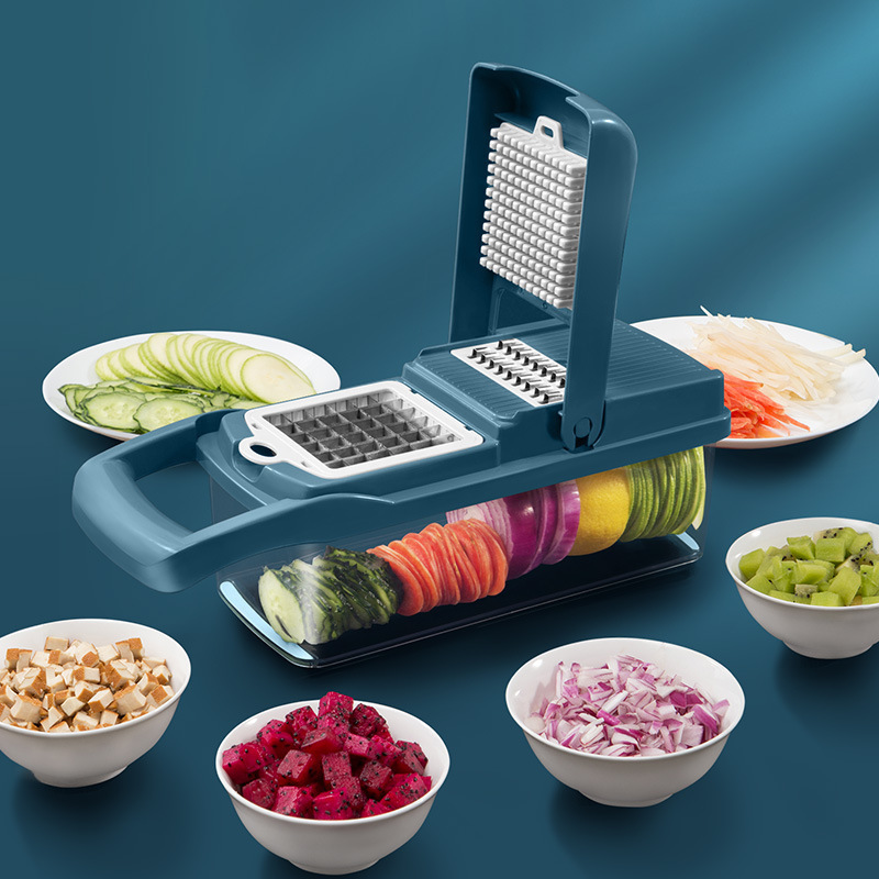 2023 Top Selling Products Stainless Steel 8 Blades Potato Onion Food Chopper Mandoline Vegetable Slicer