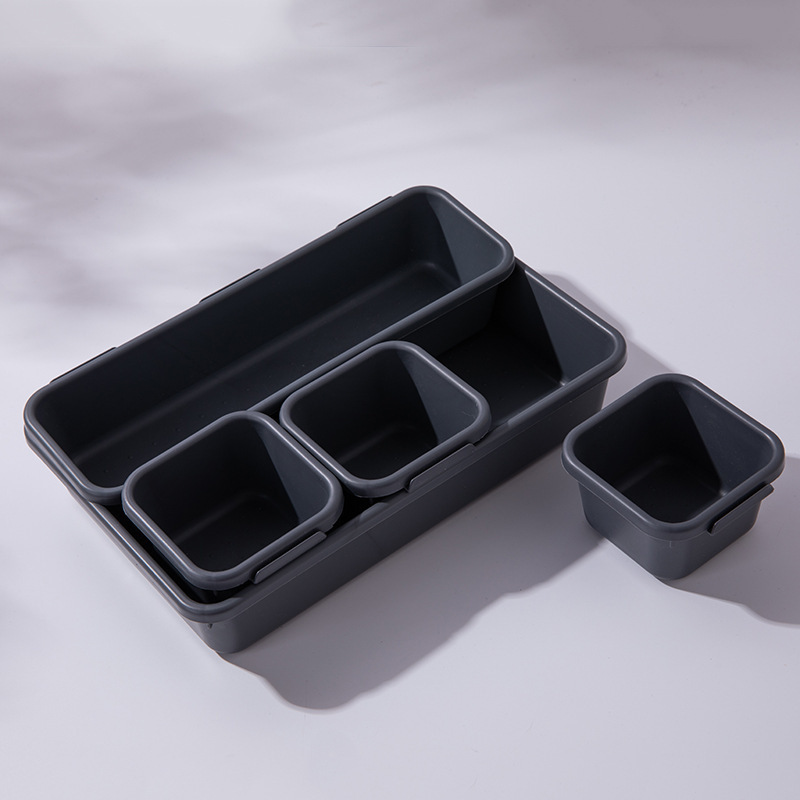 Plastic Pp Debris Drawer Storage Box Freely Combined Small Objects Desktop Storage Box For Kitchen And Home Tools Storage