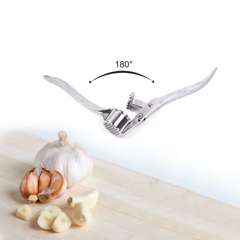 Garlic Press Mincer Ginger Crusher Peeler Squeezer Heavy Duty Zinc Alloy Garlic Presser Chopper Professional Safe Easy to Clean