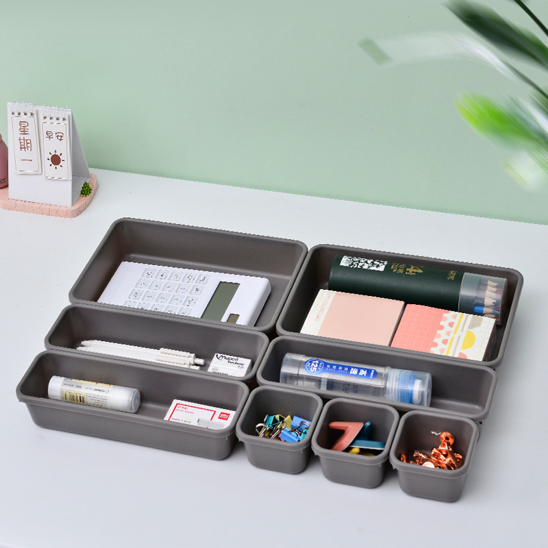 Plastic Pp Debris Drawer Storage Box Freely Combined Small Objects Desktop Storage Box For Kitchen And Home Tools Storage