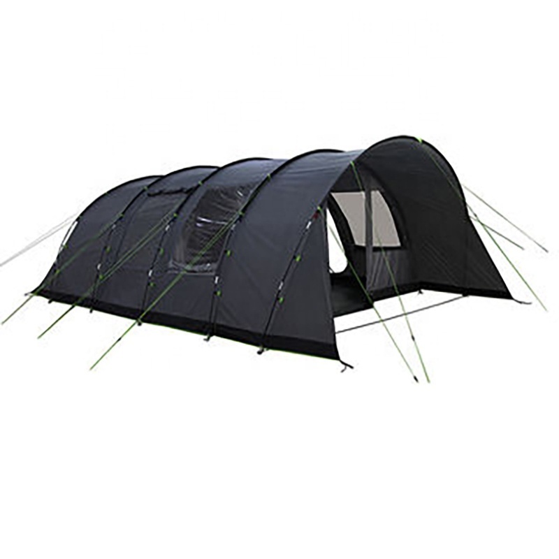 6-8 Person Luxury Tunnel Family Tent with 2 pieces Double mesh door, 1 piece big living room & 3 pieces bed rooms