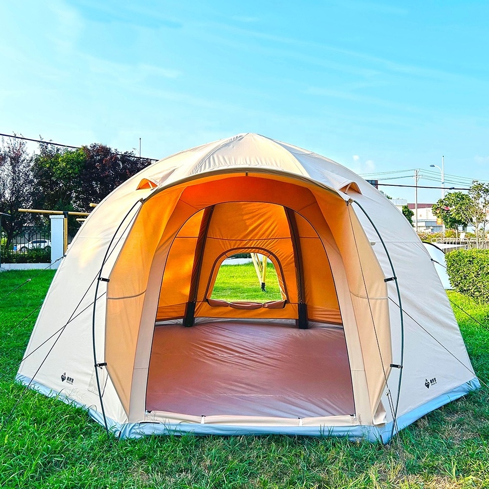 Luxury Outdoor Inflatable Air Conditioned Tent Air Dome Tent Canvas Inflatable Camping Tent