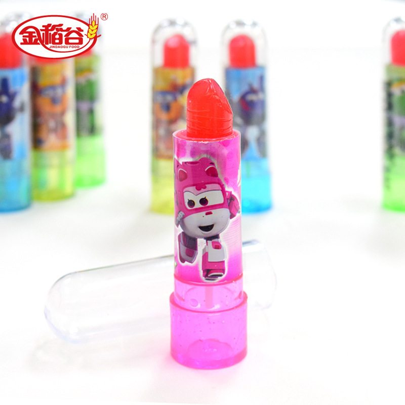 High Quality Halal 5g*18 Sticks Lipstick Shape Hard Lollipop Candy Candy Wholesale