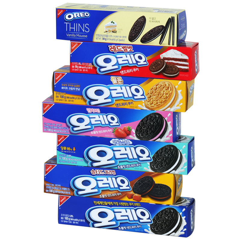 Wholesale Imported Korea Ore*o Cookies Exotic Snacks Red Velvet Cake Korean Chocolate Flavored Ore*o Sandwich Biscuit