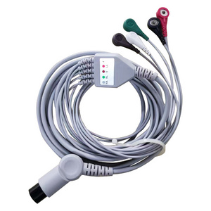 CE ISO Certificated 3/ 5 ECG Lead ECG Cables lead wires for Rainbow patient monitor