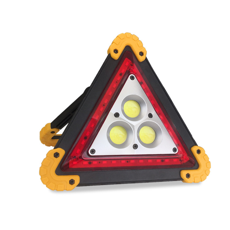 Portable 4 different light mode reflective red vehicles emergency triangle led flashing warning strobe lights