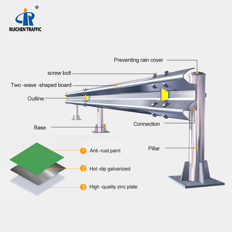 cost safeti safety roller c post traffic collision iron guard rail galvanized steel w metal beam highway guardrail barrier