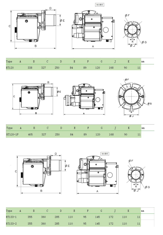 Glass oil burner pipe/heat oil burners for energy and mining