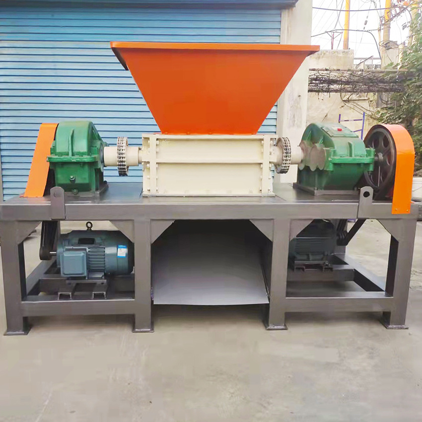 RSE-600 industrial cardboard double shaft shredder/waste wood pallet double shaft shredder machine