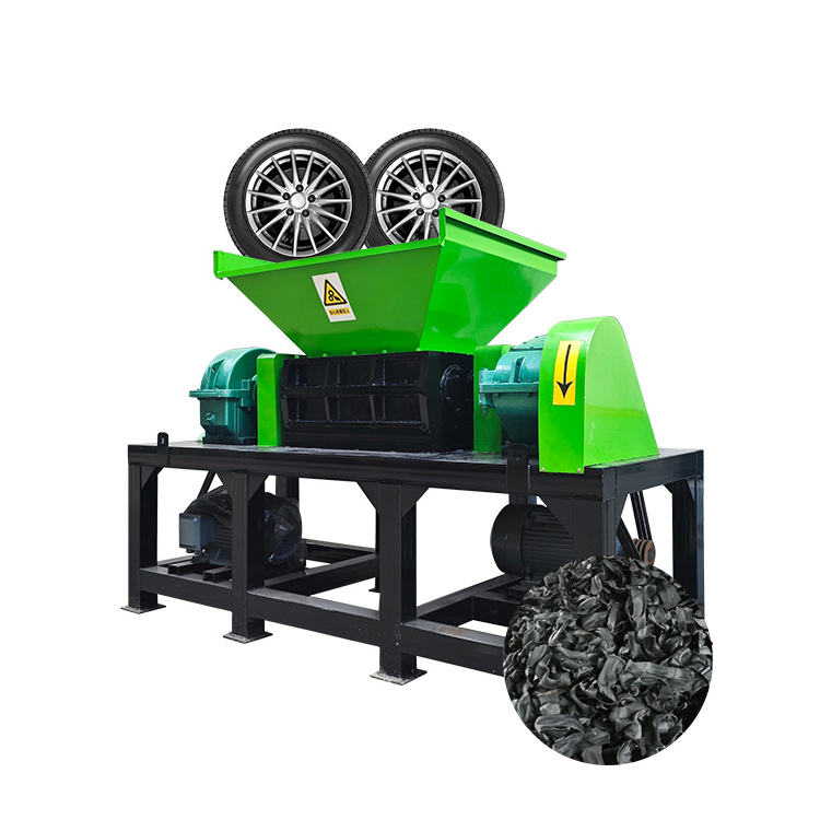 Automatic Waste Truck Tyre Rubber Plastic Recycling Double Shaft Machine Tire Shredder