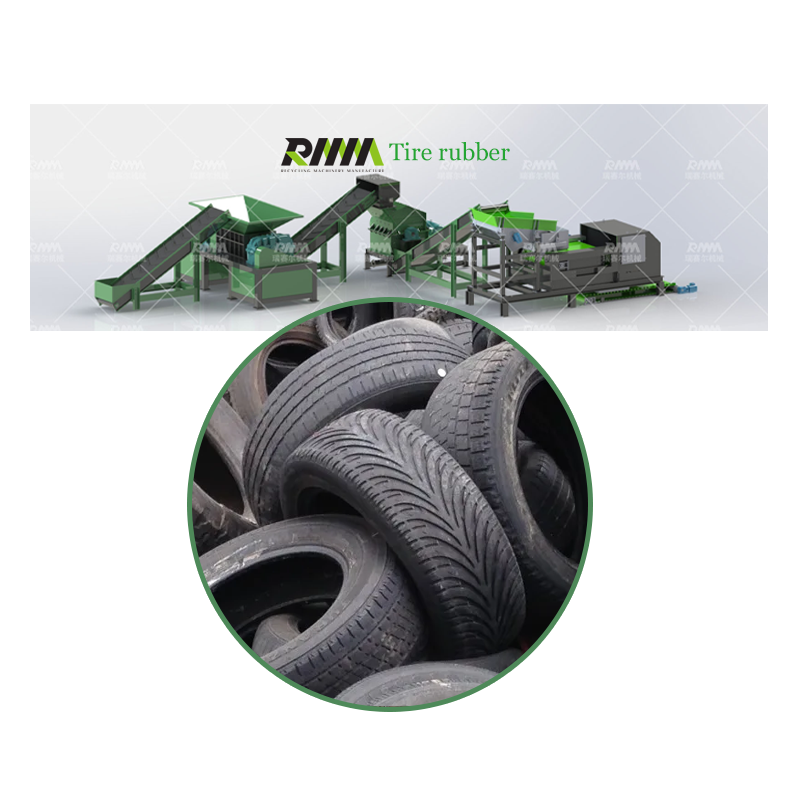 Waste Tyre Recycling Plant / Rubber Powder Making Machine Of Used Tire Recycling production line