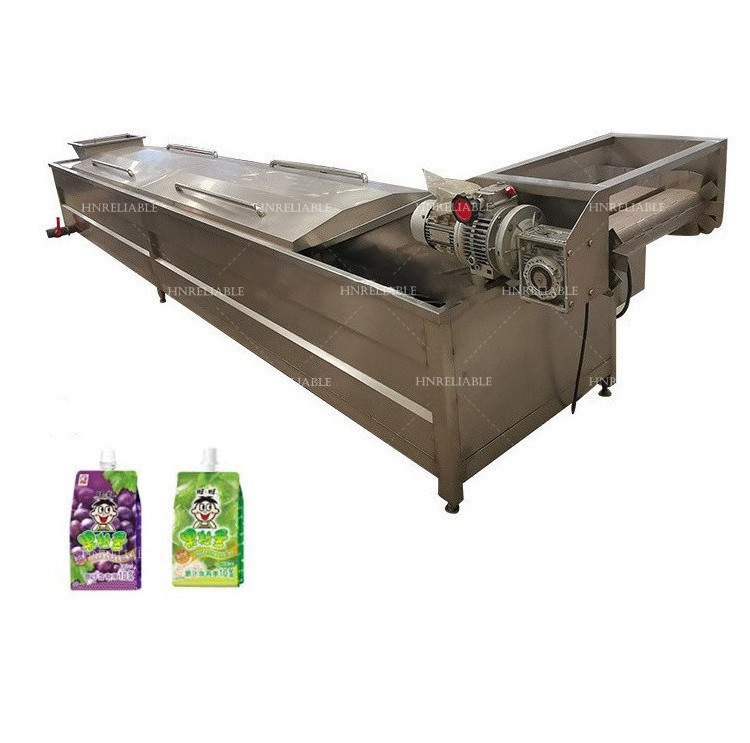 3 to10 meters length automatic water bath tunnel type potato chips french fries vegetable and food blanching machine for sale